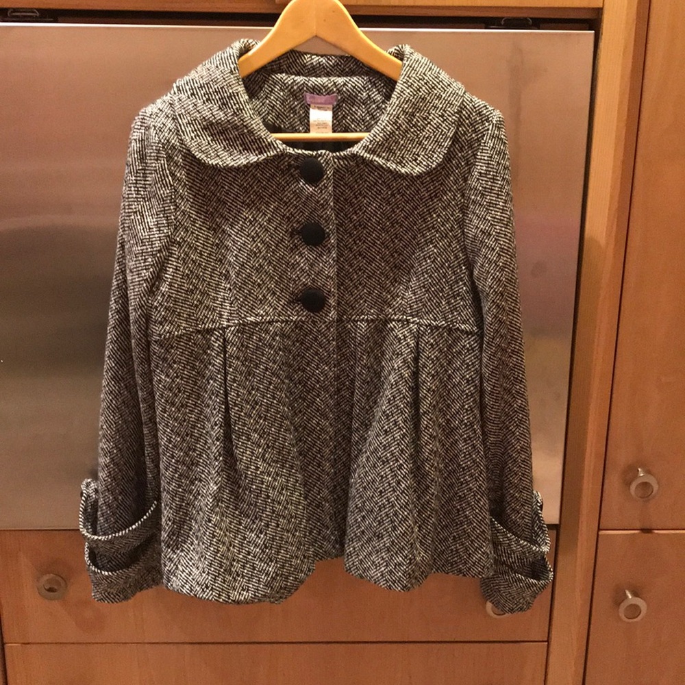 Y Apparel Tweed Swing Topper Coat